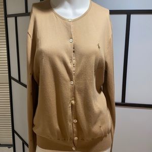 Ralph Lauren Cardigan, size XL, color khaki, brand new
